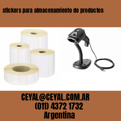 stickers para almacenamiento de productos