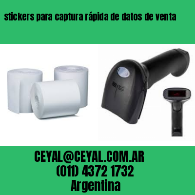 stickers para captura rápida de datos de venta