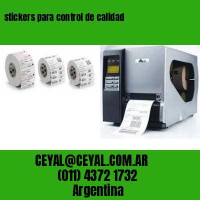 stickers para control de calidad