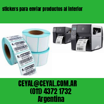 stickers para enviar productos al interior