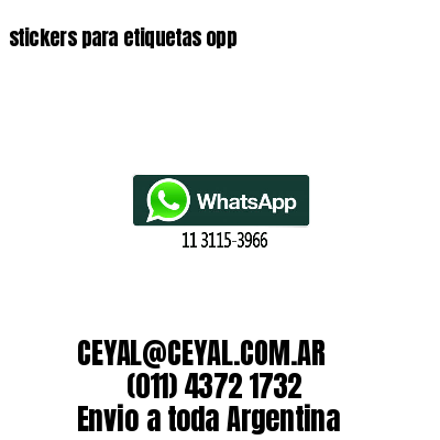 stickers para etiquetas opp