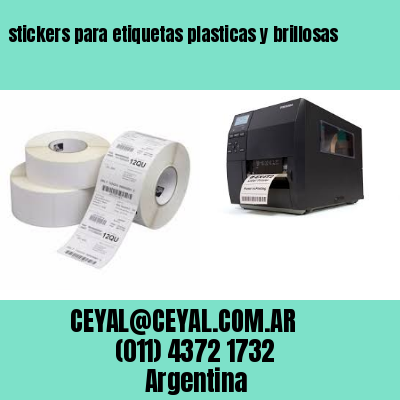 stickers para etiquetas plasticas y brillosas