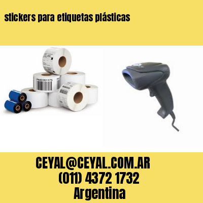 stickers para etiquetas plásticas