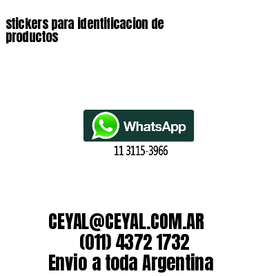 stickers para identificacion de productos