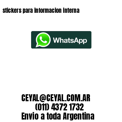 stickers para informacion interna