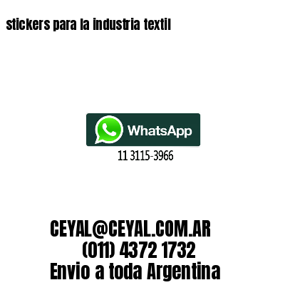 stickers para la industria textil