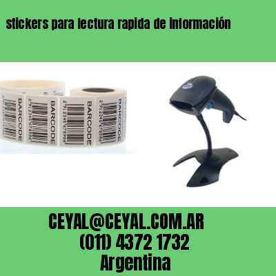 stickers para lectura rapida de información