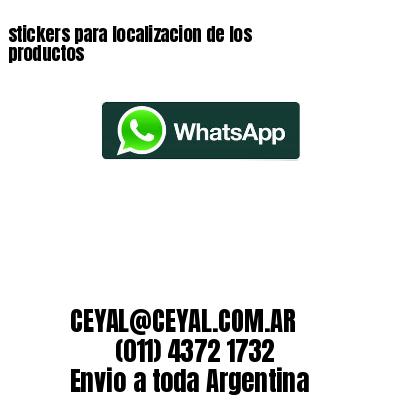 stickers para localizacion de los productos