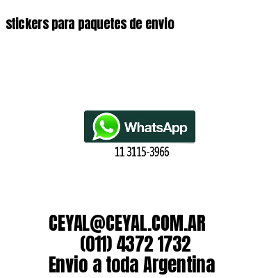 stickers para paquetes de envio