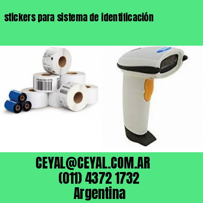 stickers para sistema de identificación