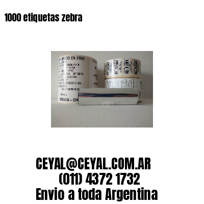 1000 etiquetas zebra