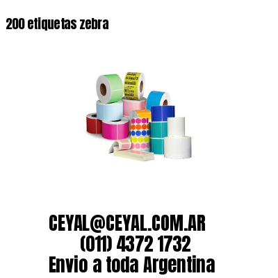 200 etiquetas zebra