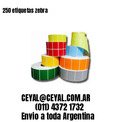 250 etiquetas zebra