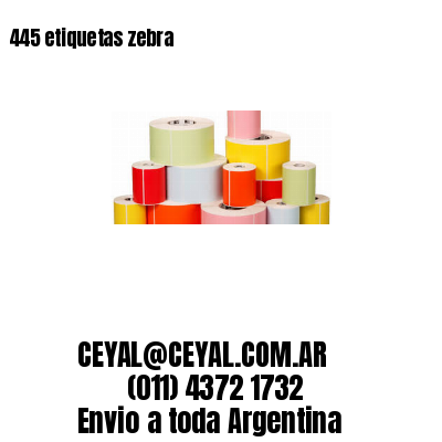 445 etiquetas zebra