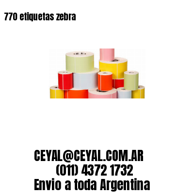 770 etiquetas zebra