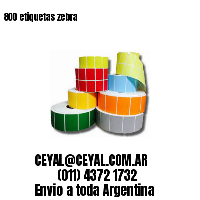 800 etiquetas zebra