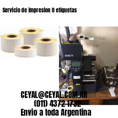 Servicio de impresion 0 etiquetas