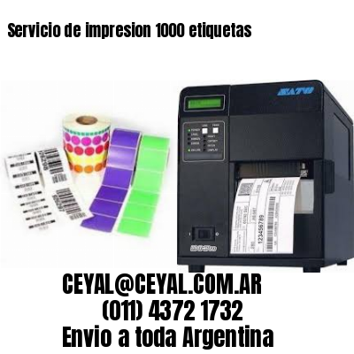 Servicio de impresion 1000 etiquetas