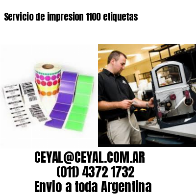 Servicio de impresion 1100 etiquetas