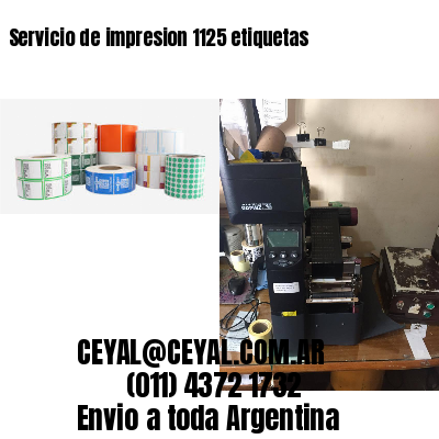 Servicio de impresion 1125 etiquetas