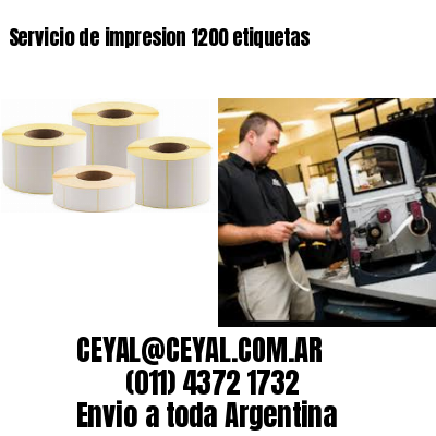 Servicio de impresion 1200 etiquetas