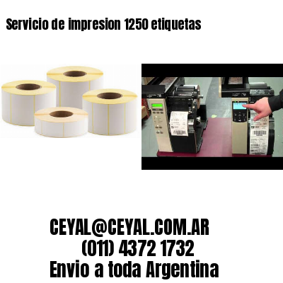 Servicio de impresion 1250 etiquetas