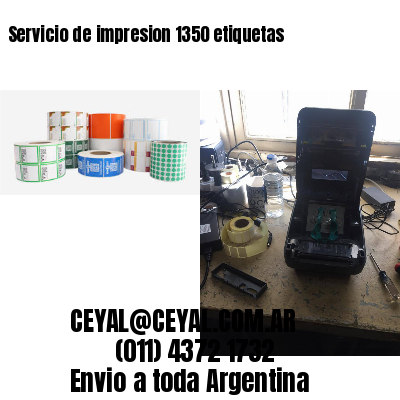 Servicio de impresion 1350 etiquetas