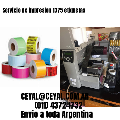 Servicio de impresion 1375 etiquetas