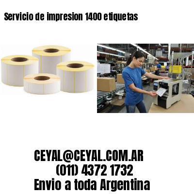 Servicio de impresion 1400 etiquetas