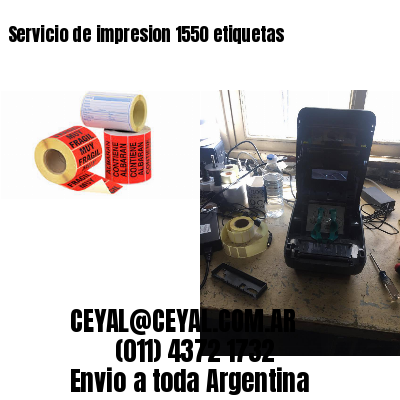 Servicio de impresion 1550 etiquetas