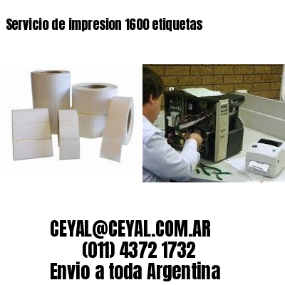 Servicio de impresion 1600 etiquetas