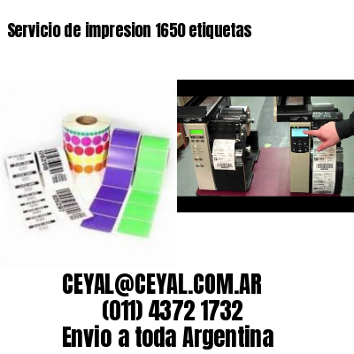 Servicio de impresion 1650 etiquetas