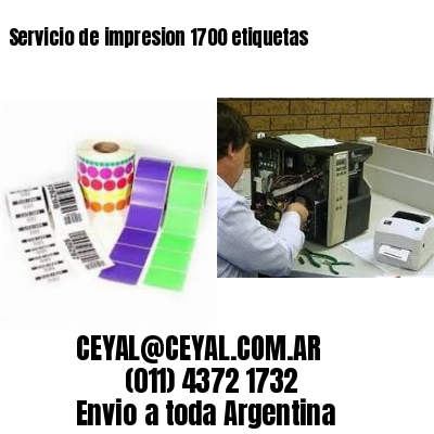 Servicio de impresion 1700 etiquetas