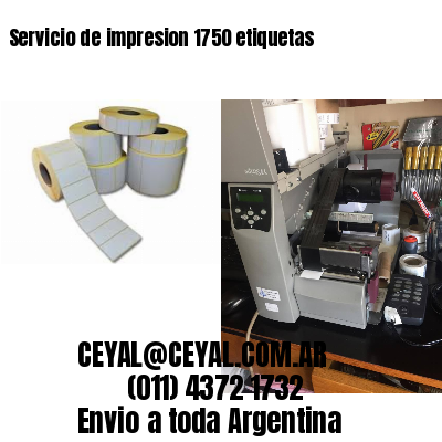 Servicio de impresion 1750 etiquetas