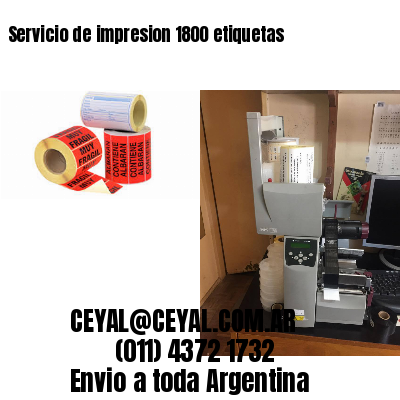 Servicio de impresion 1800 etiquetas