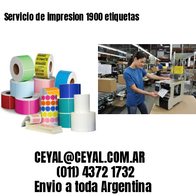 Servicio de impresion 1900 etiquetas