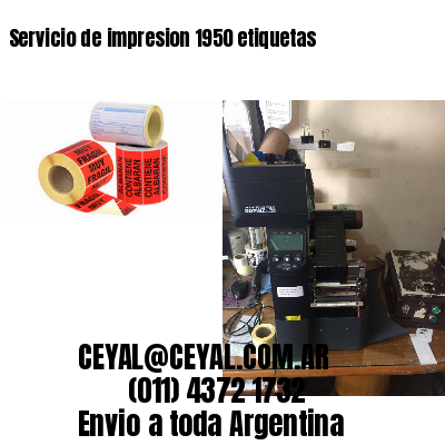 Servicio de impresion 1950 etiquetas