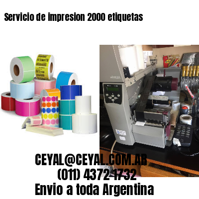 Servicio de impresion 2000 etiquetas