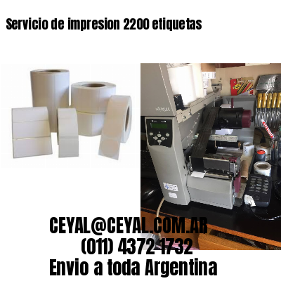 Servicio de impresion 2200 etiquetas