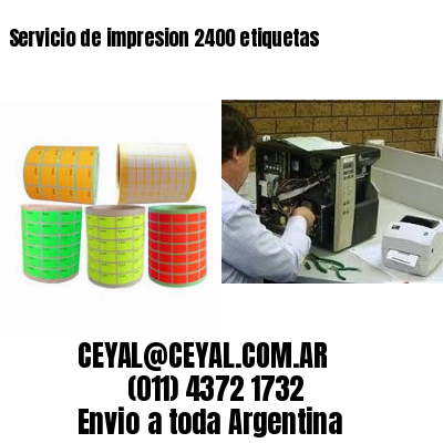 Servicio de impresion 2400 etiquetas