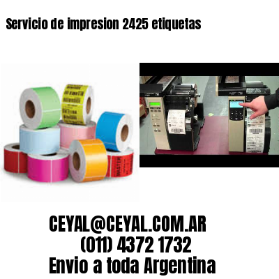 Servicio de impresion 2425 etiquetas