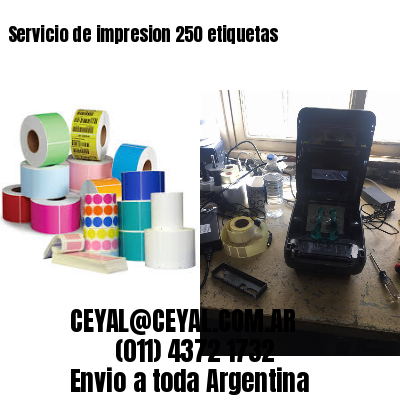 Servicio de impresion 250 etiquetas