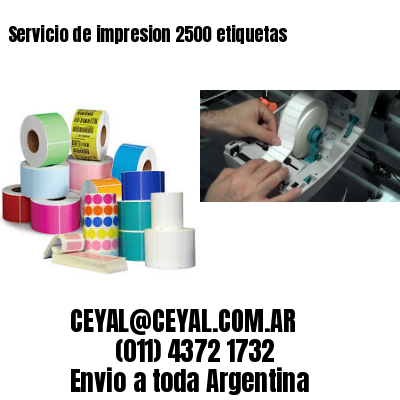Servicio de impresion 2500 etiquetas