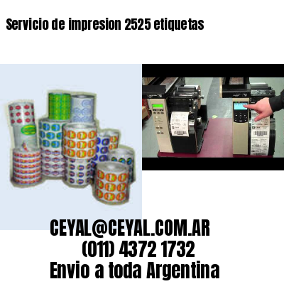 Servicio de impresion 2525 etiquetas