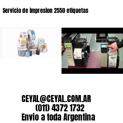Servicio de impresion 2550 etiquetas