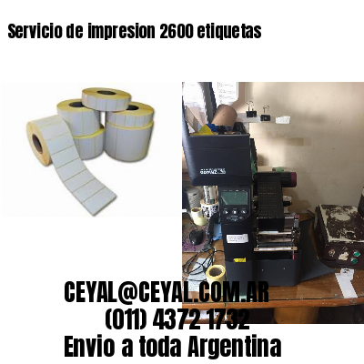 Servicio de impresion 2600 etiquetas