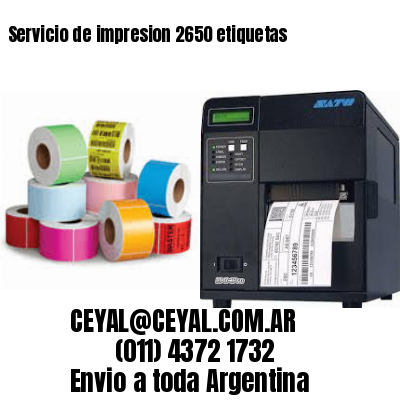 Servicio de impresion 2650 etiquetas