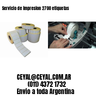Servicio de impresion 2700 etiquetas