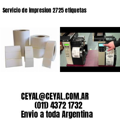 Servicio de impresion 2725 etiquetas