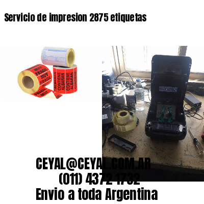 Servicio de impresion 2875 etiquetas